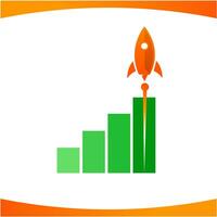 cohete en movimiento negocio contabilidad Finanzas moderno logo foto
