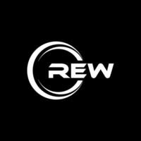 REW Logo Design, Inspiration for a Unique Identity. Modern Elegance and Creative Design. Watermark Your Success with the Striking this Logo. vector