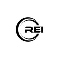 REI Logo Design, Inspiration for a Unique Identity. Modern Elegance and Creative Design. Watermark Your Success with the Striking this Logo. vector