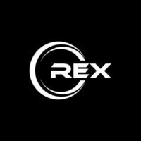 rex logo diseño, inspiración para un único identidad. moderno elegancia y creativo diseño. filigrana tu éxito con el sorprendentes esta logo. vector