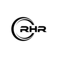 RHR Logo Design, Inspiration for a Unique Identity. Modern Elegance and Creative Design. Watermark Your Success with the Striking this Logo. vector