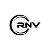 rnv logo diseño, inspiración para un único identidad. moderno elegancia y creativo diseño. filigrana tu éxito con el sorprendentes esta logo. vector