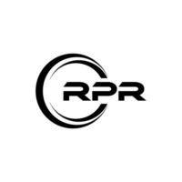 rpr logo diseño, inspiración para un único identidad. moderno elegancia y creativo diseño. filigrana tu éxito con el sorprendentes esta logo. vector