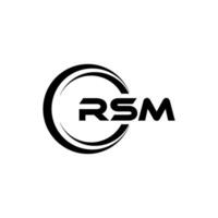 RSM Logo Design, Inspiration for a Unique Identity. Modern Elegance and Creative Design. Watermark Your Success with the Striking this Logo. vector