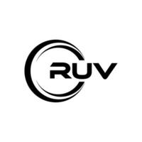 RUV Logo Design, Inspiration for a Unique Identity. Modern Elegance and Creative Design. Watermark Your Success with the Striking this Logo. vector