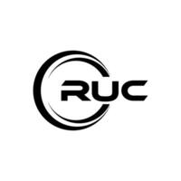 RUC Logo Design, Inspiration for a Unique Identity. Modern Elegance and Creative Design. Watermark Your Success with the Striking this Logo. vector