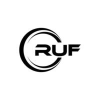 RUF Logo Design, Inspiration for a Unique Identity. Modern Elegance and Creative Design. Watermark Your Success with the Striking this Logo. vector