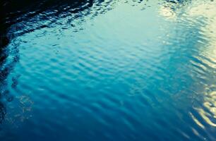 Blue water surface background photo