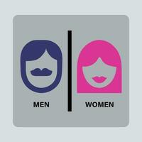 Men and Women toilet sign, restroom icons isolated vector. vector