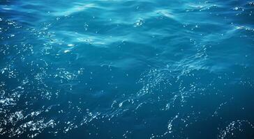 Blue water surface background photo