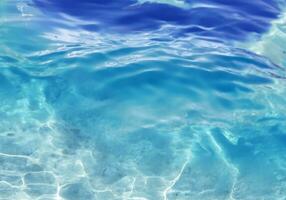 Blue water surface background photo