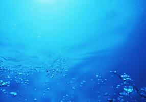 Blue water surface background photo