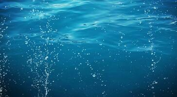 Blue water surface background photo