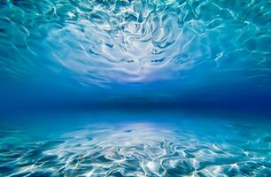 Blue water surface background photo