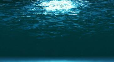 Blue water surface background photo