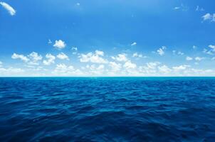 Blue water surface background photo