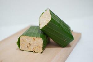 Preparing a vegan dish with tempeh photo