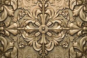 3d rendering of an ornate pattern on a wall generative AI photo