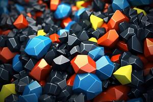 Voronoi Blocks Pattern Texture Background photo