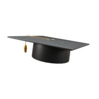 graduación sombrero 3d representación icono toga gorra 3d icono png