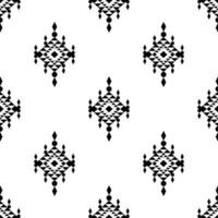 Seamless ethnic repeat pattern with geometric abstract. Native American tribal decoration vector illustration. Navajo and Aztec style. Design for textile, fabric, shirt, printing, rug, background.