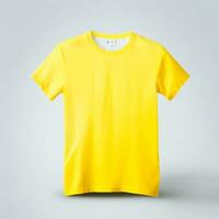 Free photo shirt mockup concept with plain clothing colorful t-shirts mockup with copy space Generate Ai