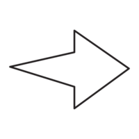Arrow Handrawn Outline Style ba png