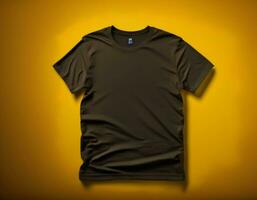 T-shirts mockup with text space on colrful background HD Ai photo