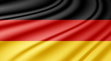 Alemania ondulado bandera satín textura vector antecedentes diseño