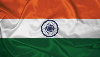 india wave flag satin texture photo