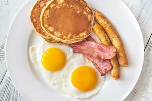 Traditional American breakfast photo