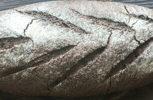 Rye bread closeup photo