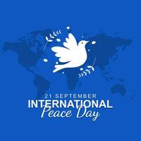 Vector illustration of international day of peace. World Peace Day is celebrated on September 21