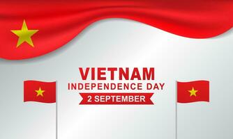 elegant background of Vietnam Independence Day greeting vector