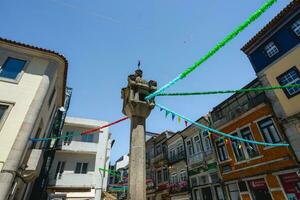 The streets in the center of Vila Real, Portugal. June 30 2023. photo