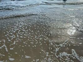 waves on the beach landscape image photo