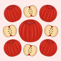 Haralson apple fruit vector illustration for graphic design and decorative element