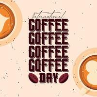 International Day of Coffee Social media Post banner vector