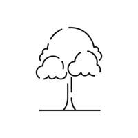 Tree line icon. Naturally beautiful symbol. Tree vector outline isolated on white background. Forest, park and garden tree flat signs collection.