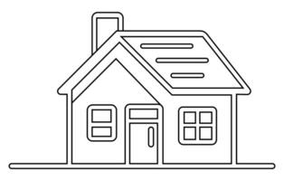 Set line icons of houses , Various Outline Small and tiny houses, continuous line drawing of house , vector