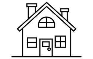 Set line icons of houses , Various Outline Small and tiny houses, continuous line drawing of house , vector