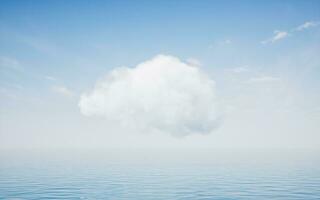Cloud and water surface, 3d rendering. photo
