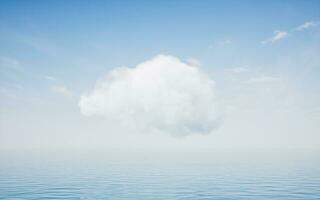 Cloud and water surface, 3d rendering. photo