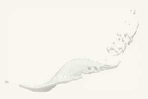 Splashing milk with white background, 3d rendering. photo