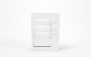 Empty vending machine with white background, 3d rendering. photo