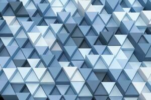 Repeating triangle cubes background, 3d rendering. photo