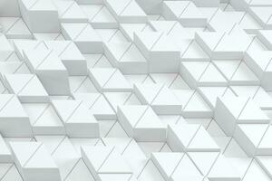 Repeating triangle cubes background, 3d rendering. photo