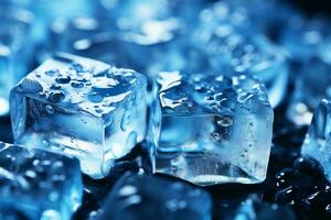 Side view of ice cubes still life photo