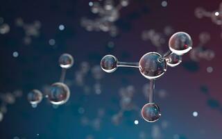 Molecule structure, biotechnology concept, 3d rendering. photo