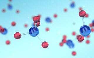 Molecule structure, biotechnology concept, 3d rendering. photo